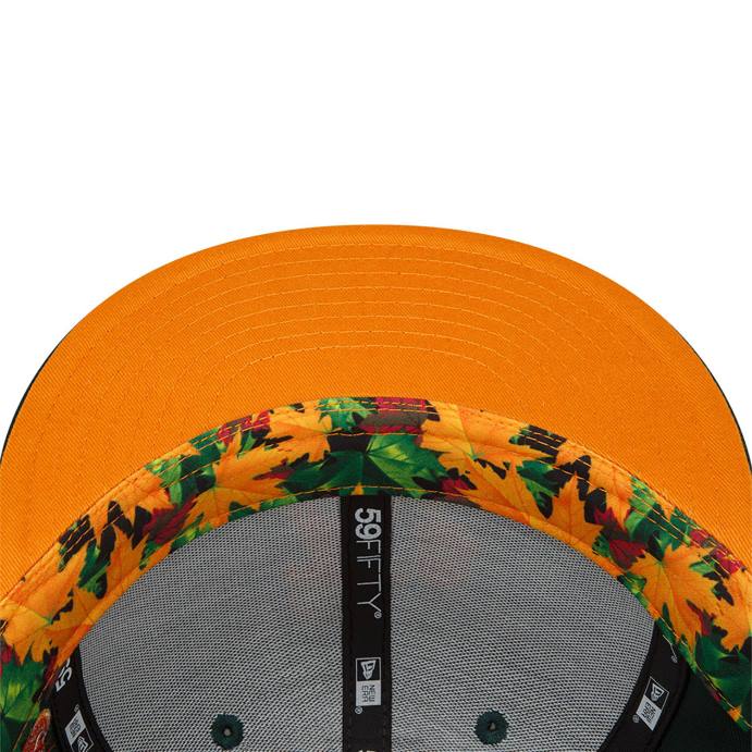 FFTN102 New Era boné toronto blue jays folhoso verde escuro 59fifty
