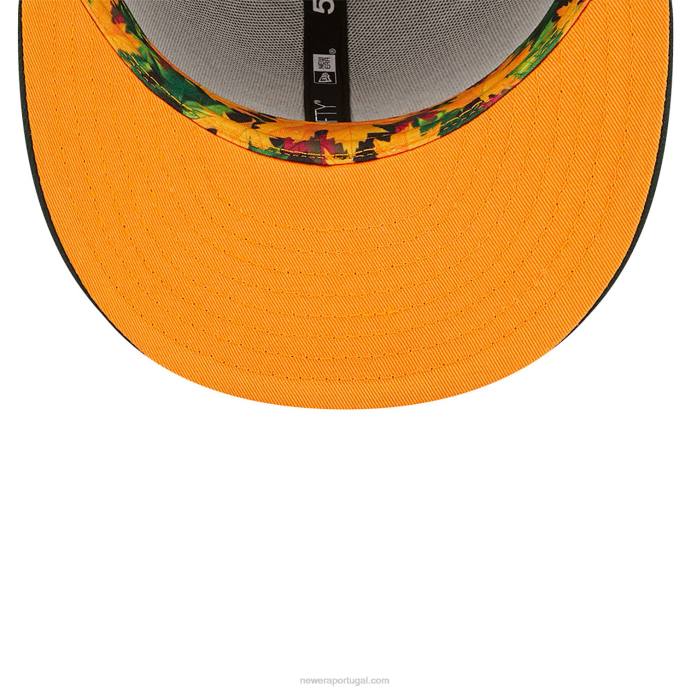 FFTN102 New Era boné toronto blue jays folhoso verde escuro 59fifty