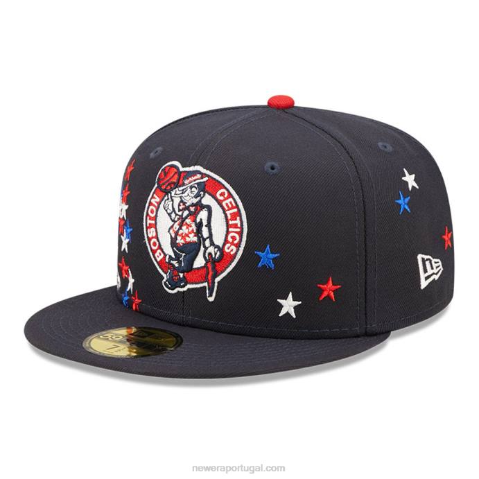 FFTN1030 New Era Boné boston celtics nba americana navy 59fifty
