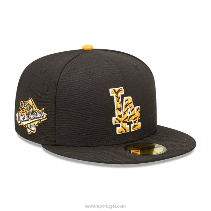 FFTN1032 New Era boné justo la dodgers tiger fill preto 59fifty
