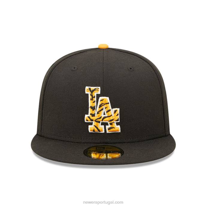 FFTN1032 New Era boné justo la dodgers tiger fill preto 59fifty