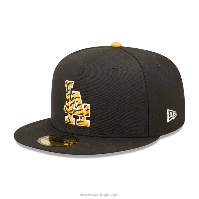 FFTN1032 New Era boné justo la dodgers tiger fill preto 59fifty