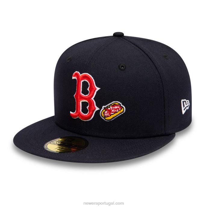 FFTN1034 New Era time de boston red sox mlb come boné da marinha 59fifty