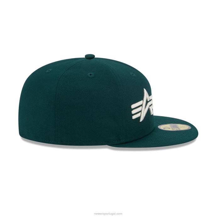 FFTN1036 New Era boné Oakland Athletics Alpha Industries x mlb verde 59fifty