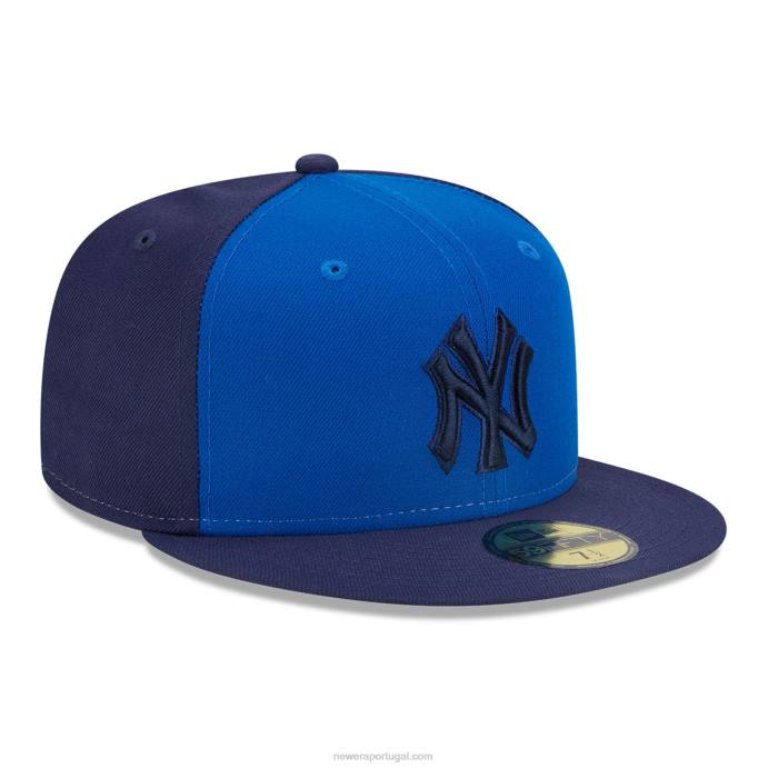 FFTN1038 New Era Boné New York Yankees Tritone Team Blue 59Fifty