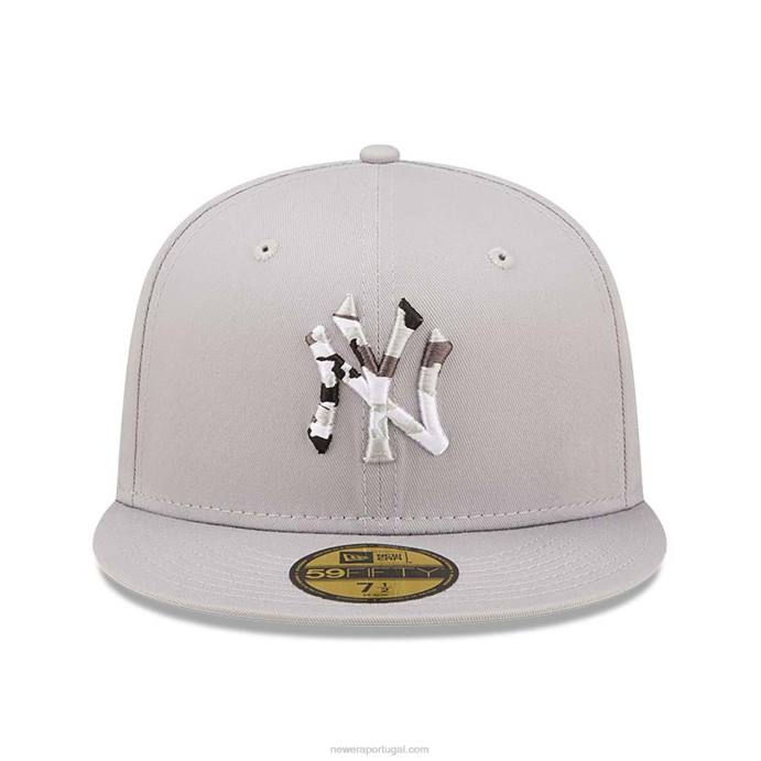 FFTN1039 New Era boné New York Yankees monocamo com preenchimento cinza 59fifty