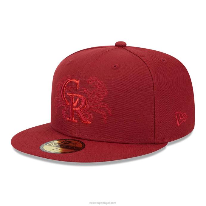 FFTN1040 New Era boné justo colorado rockies zodiac red 59fifty