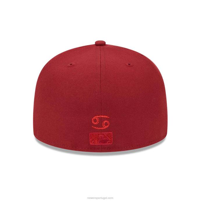 FFTN1040 New Era boné justo colorado rockies zodiac red 59fifty
