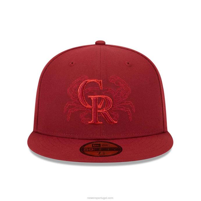 FFTN1040 New Era boné justo colorado rockies zodiac red 59fifty