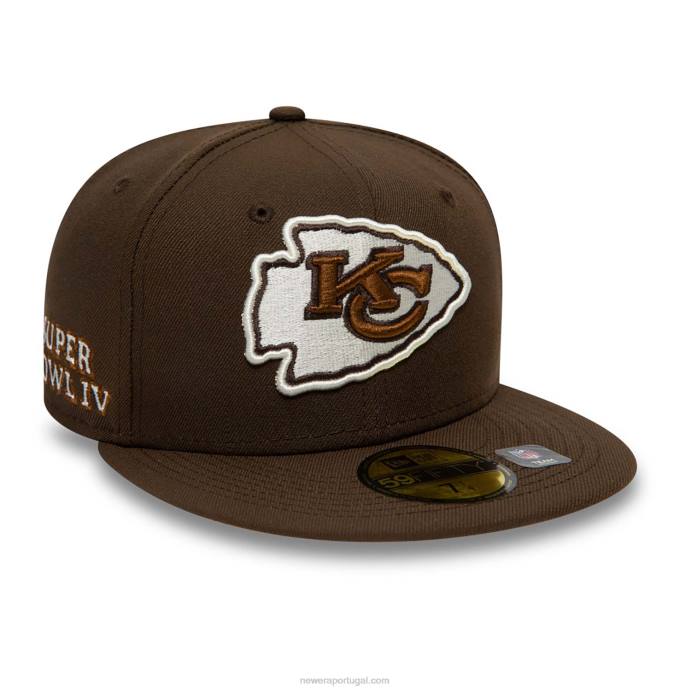 FFTN1042 New Era Boné kansas city chiefs team spotlight marrom 59fifty