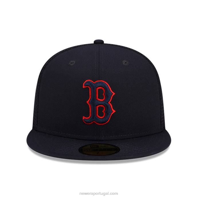 FFTN1043 New Era boston red sox mlb treino de rebatidas navy 59fifty boné