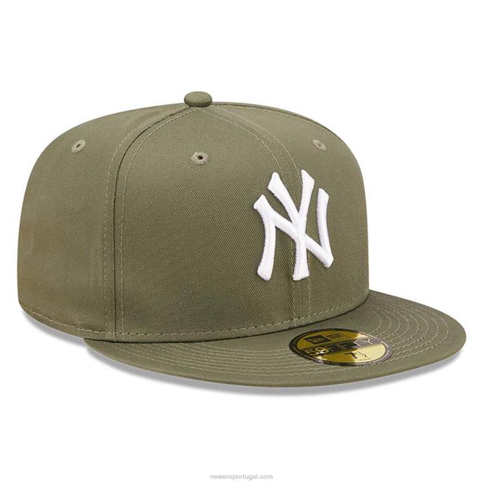 FFTN1045 New Era Boné New York Yankees League Essential Verde 59Fifty