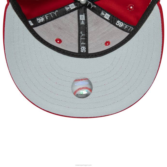 FFTN1046 New Era Cincinnati Reds National League Stadium Red 59Fifty Boné Ajustado