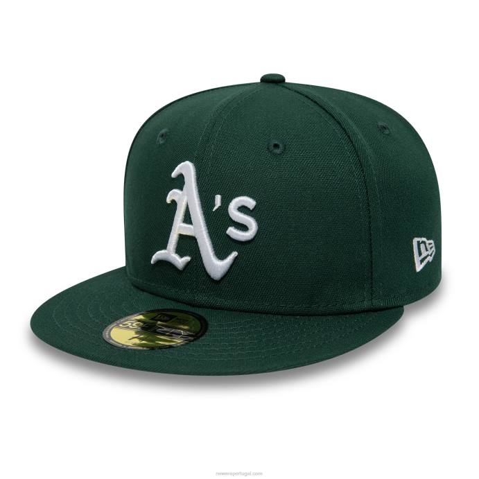 FFTN1049 New Era Oakland Athletics American League Stadium verde escuro 59Fifty boné ajustado