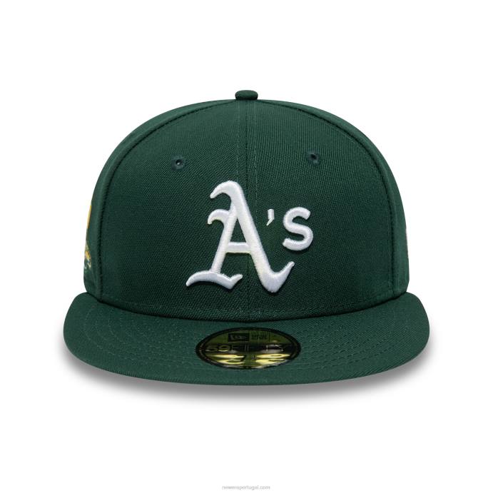 FFTN1049 New Era Oakland Athletics American League Stadium verde escuro 59Fifty boné ajustado