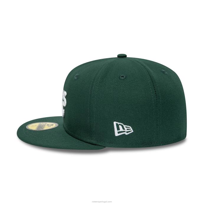 FFTN1049 New Era Oakland Athletics American League Stadium verde escuro 59Fifty boné ajustado