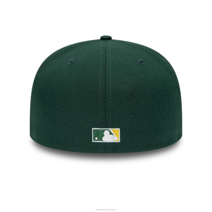 FFTN1049 New Era Oakland Athletics American League Stadium verde escuro 59Fifty boné ajustado