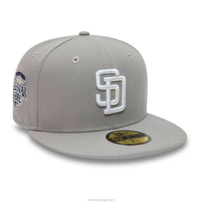 FFTN1050 New Era san diego padres grey basics 59fifty boné justo