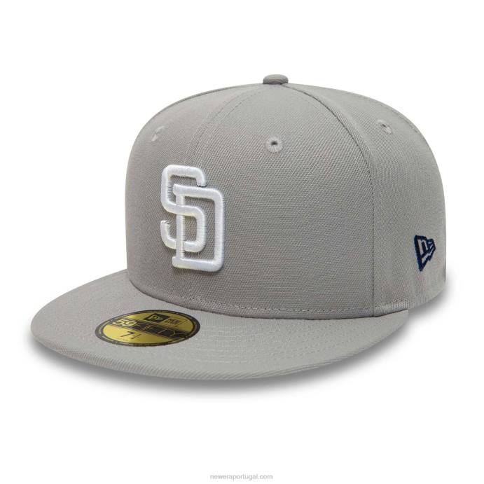 FFTN1050 New Era san diego padres grey basics 59fifty boné justo