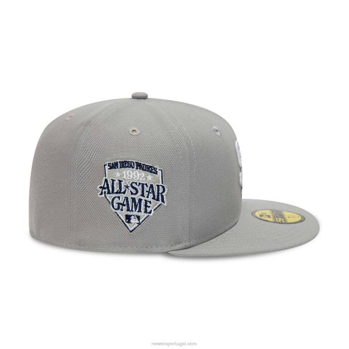 FFTN1050 New Era san diego padres grey basics 59fifty boné justo