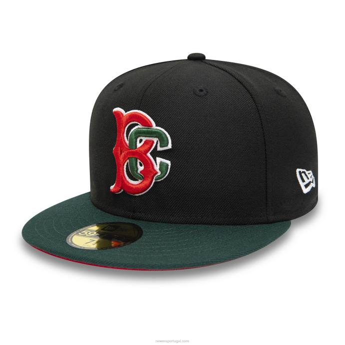 FFTN1051 New Era brooklyn cyclones milb boné preto 59fifty