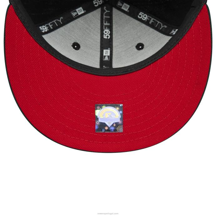 FFTN1051 New Era brooklyn cyclones milb boné preto 59fifty