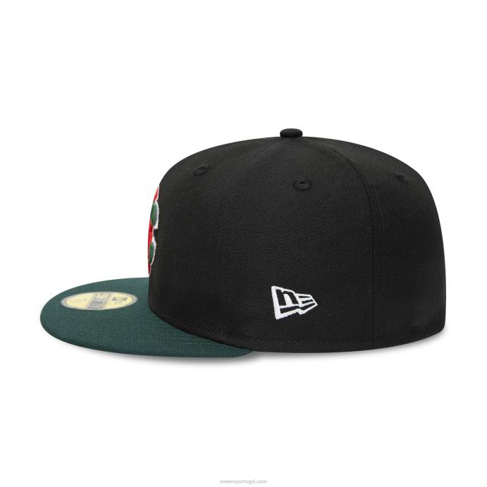 FFTN1051 New Era brooklyn cyclones milb boné preto 59fifty