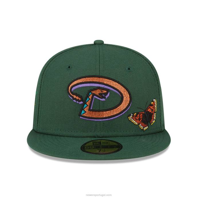 FFTN1052 New Era boné arizona diamondbacks feltro x mlb verde escuro 59fifty