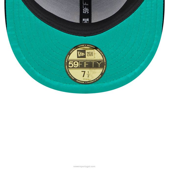 FFTN1053 New Era Boné Pittsburgh Pirates Veludo Preto 59Fifty
