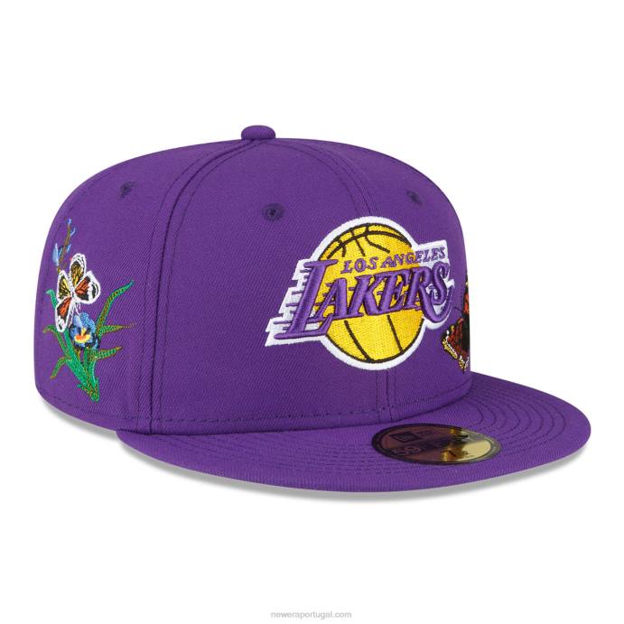 FFTN1055 New Era boné la lakers feltro x nba roxo 59fifty