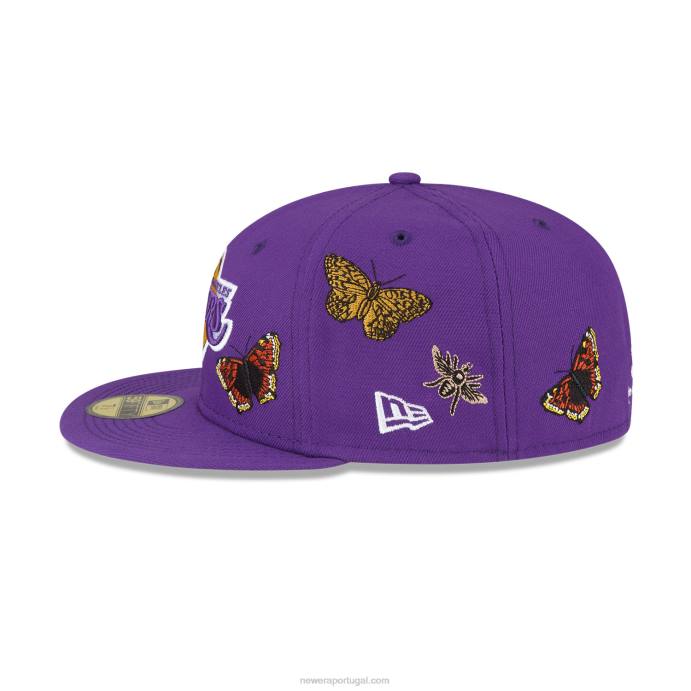 FFTN1055 New Era boné la lakers feltro x nba roxo 59fifty