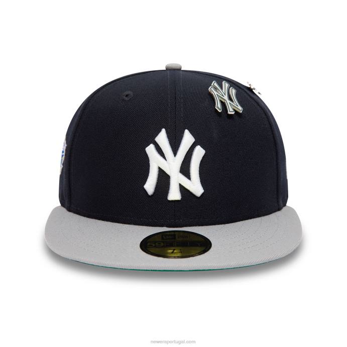 FFTN1057 New Era New York Yankees MLB pin badge navy 59fifty boné justo