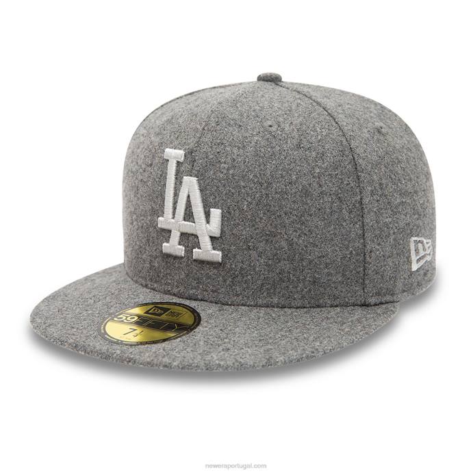 FFTN1058 New Era boné ajustado la dodgers melton grey 59fifty