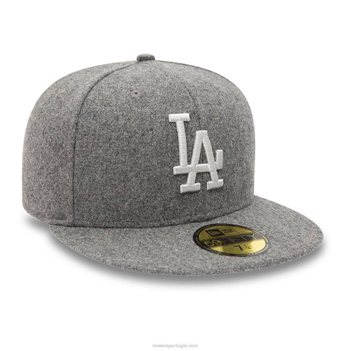 FFTN1058 New Era boné ajustado la dodgers melton grey 59fifty