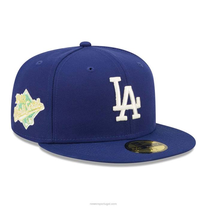 FFTN1059 New Era boné 59fifty azul escuro la dodgers citrus pop