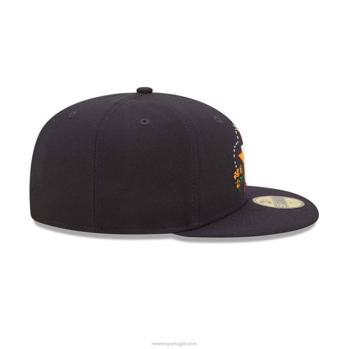 FFTN105 New Era boné houston astros aquarela floral marinho 59fifty