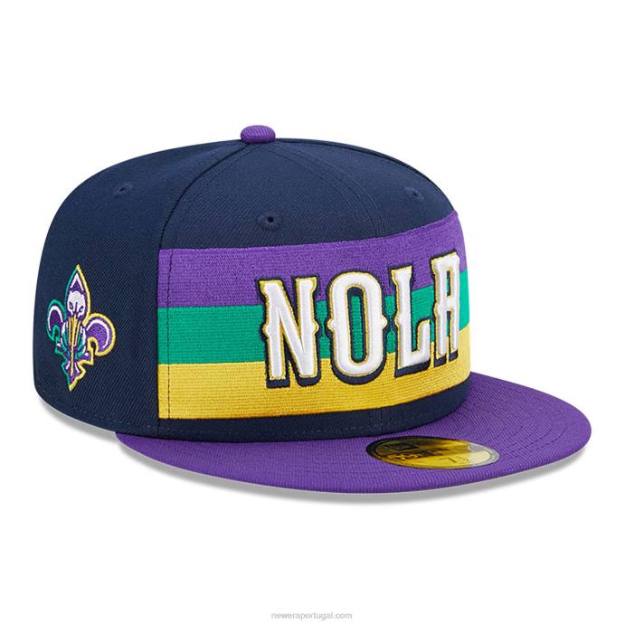 FFTN1061 New Era Boné new orleans pelicans authentics city edition navy 59fifty