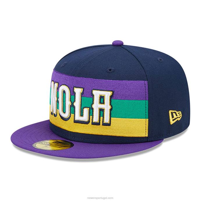 FFTN1061 New Era Boné new orleans pelicans authentics city edition navy 59fifty