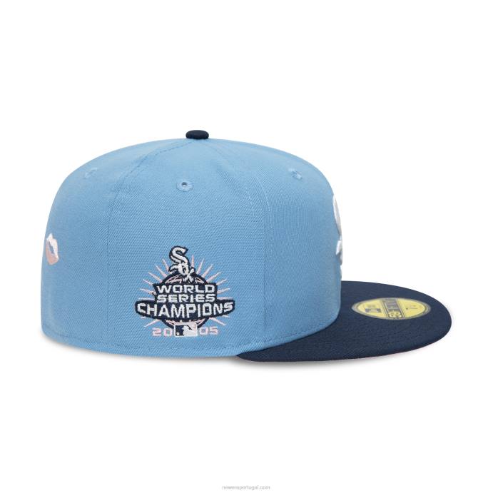 FFTN1062 New Era chicago white sox 2005 world series champions sky blue 59fifty boné ajustado