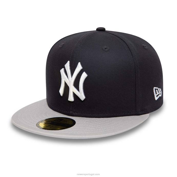 FFTN1064 New Era Boné New York Yankees Team City Patch Navy 59Fifty
