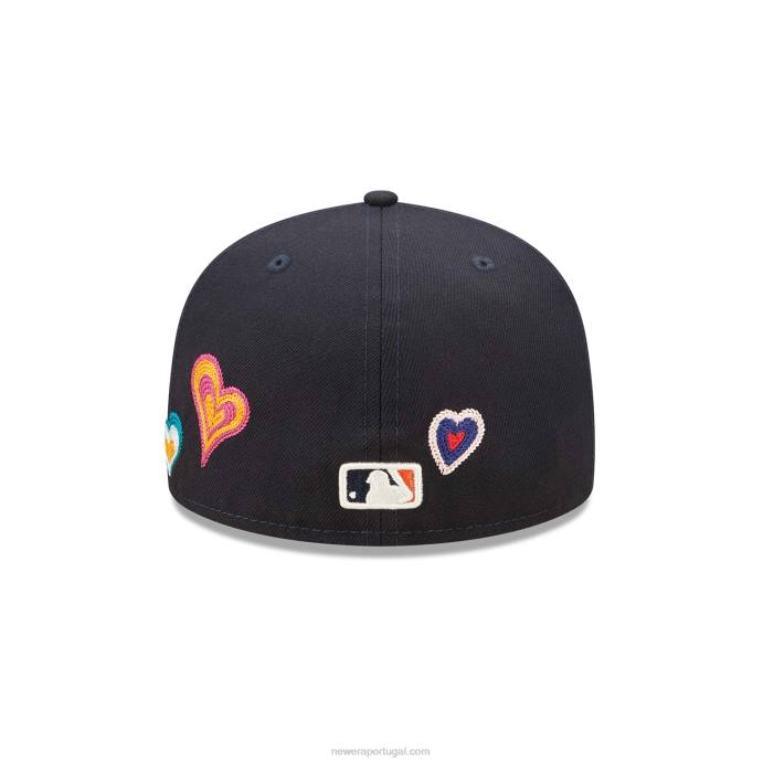 FFTN1068 New Era Boné houston astros coração marinho 59fifty bordado em ponto corrente