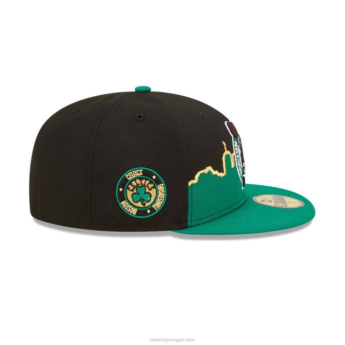 FFTN1069 New Era Boné boston celtics nba tip off 2022 preto 59fifty