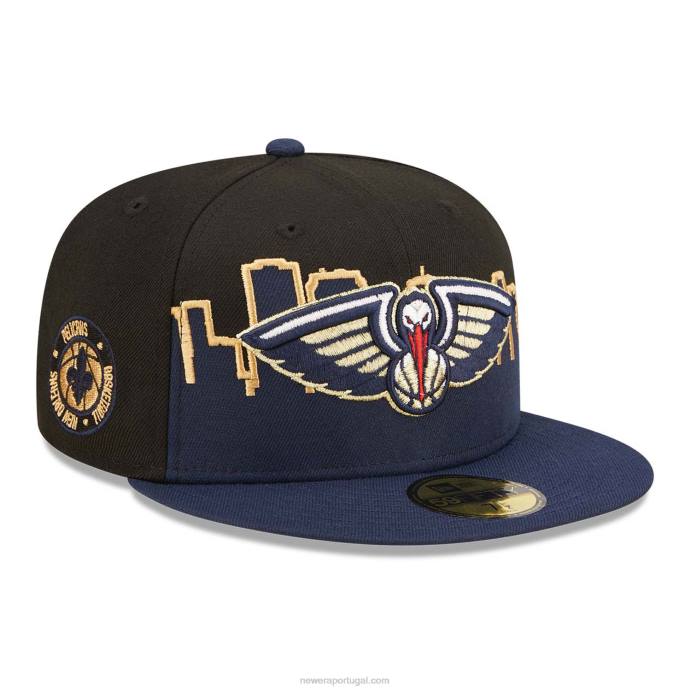 FFTN1070 New Era new orleans pelicans nba tip off 2022 boné preto 59fifty
