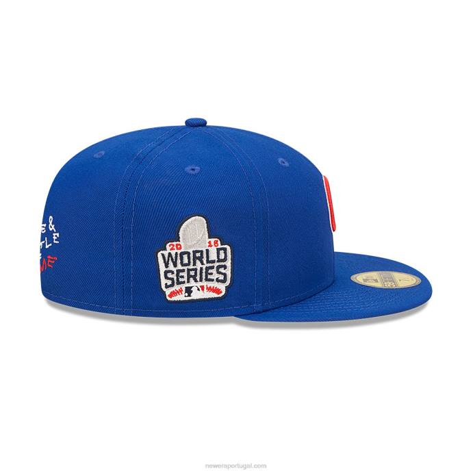 FFTN1072 New Era boné chicago cubs mlb team heart azul 59fifty