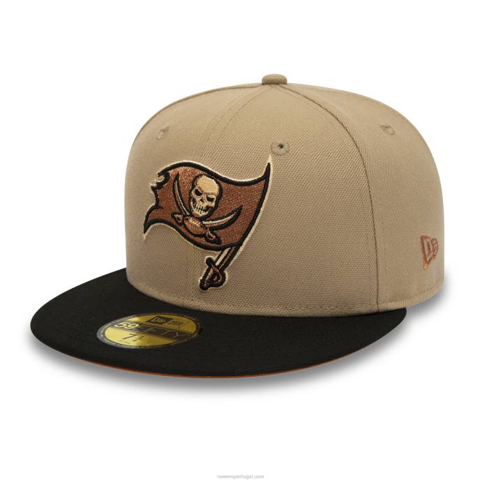 FFTN1074 New Era Boné Tampa Bay Buccaneers Camel 59Fifty
