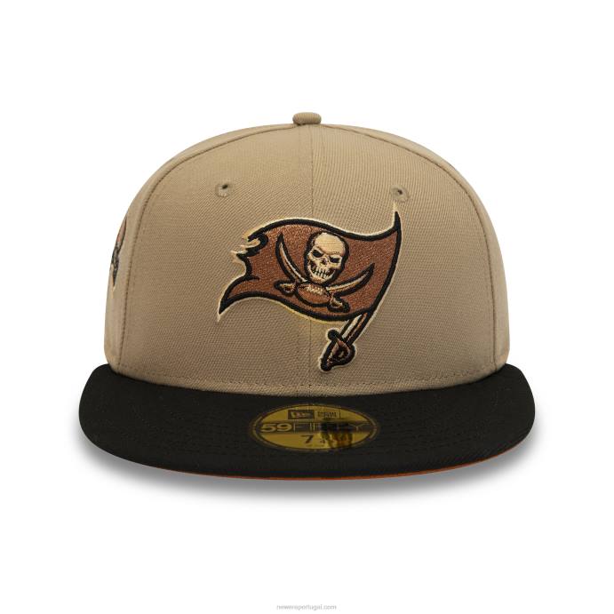 FFTN1074 New Era Boné Tampa Bay Buccaneers Camel 59Fifty