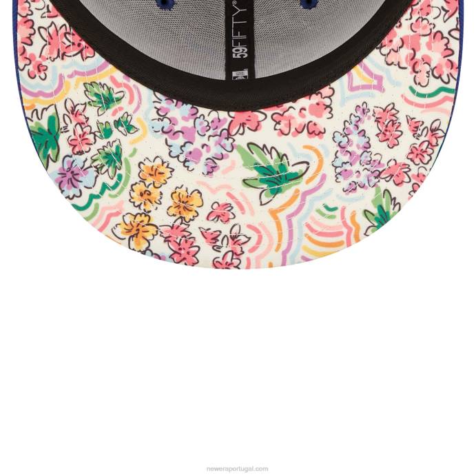 FFTN1076 New Era boné toronto blue jays aquarela floral azul 59fifty