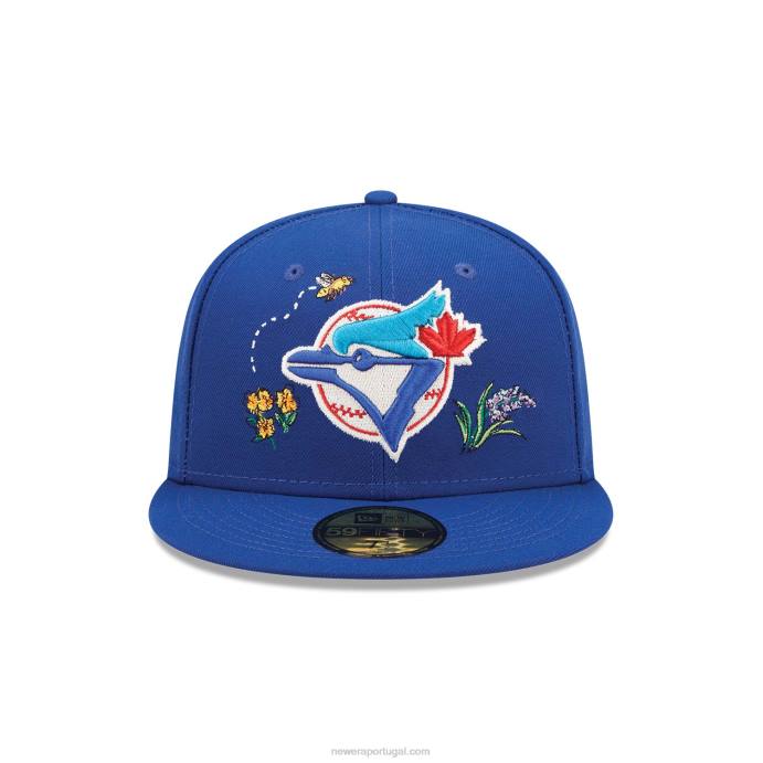 FFTN1076 New Era boné toronto blue jays aquarela floral azul 59fifty