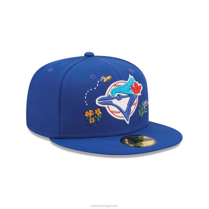 FFTN1076 New Era boné toronto blue jays aquarela floral azul 59fifty