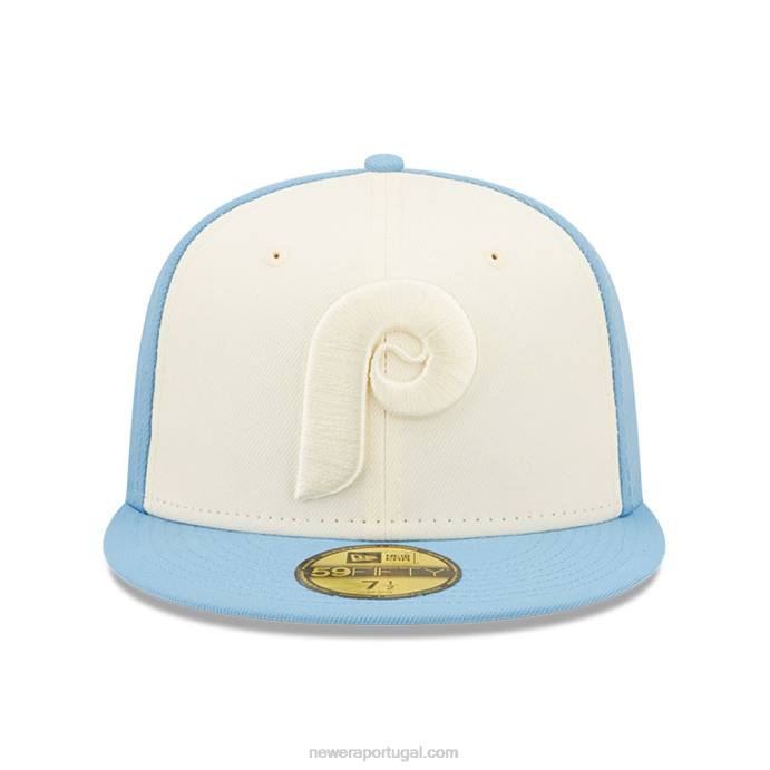 FFTN1077 New Era Boné philadelphia phillies mlb azul claro 2 tons 59fifty